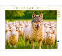 CALVENDO Puzzle The wolf in sheep's clothing - deception with humor | 1000 piece