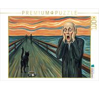 CALVENDO Puzzle The Wrong Cat Food - Munch - The Scream | 1000 pieces, finished
