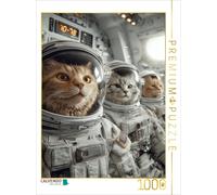 CALVENDO Puzzle Three cats as astronauts on a mission in space | 1000 pieces, fi