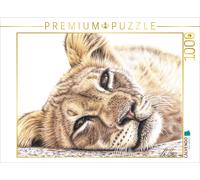 CALVENDO Puzzle Tired Young Lion | 1000 pieces, finished size 25.2 × 18.9 in (64