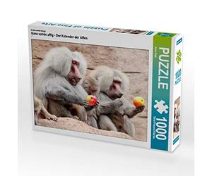 CALVENDO Puzzle Tout Un Singe - Le Calendrier des singes 1000 Pieces 64 x 48 cm from Arno Klatt