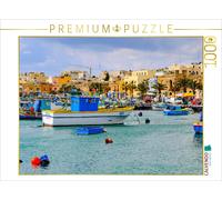 CALVENDO Puzzle Traditionelle Fischerboote im Hafen von Marsaxlokk | 1000 Teile