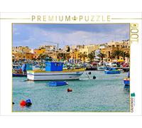CALVENDO Puzzle Traditionelle Fischerboote im Hafen Von Marsaxlokk 1000 Teile Puzzle quer 1000 Pieces 64 x 48 cm from Dieter Wilczek