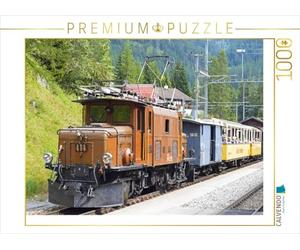 CALVENDO Puzzle Train d'aventure Albula du Chemin de Fer rhétique avec la Locomotive Crocodile. 1000 Pieces 64 x 48 cm from Verlag