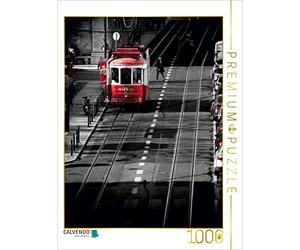 CALVENDO Puzzle Tramway de Lisbonne dans la lumière - 1000 pièces - Dimensions : 48 x 64 cm - Puzzle Photo pour des Heures de Bonheur