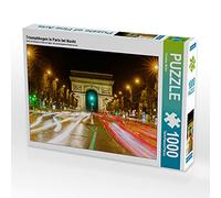 CALVENDO Puzzle Triumphbogen in Paris bei Nacht 1000 Teile Puzzle quer 1000 Pieces 64 x 48 cm from Christian Müller