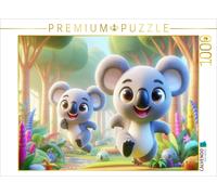 CALVENDO Puzzle Two koalas racing through their forest | 1000 pieces, finished s