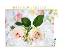 CALVENDO Puzzle Two pink roses | 1000 pieces, finished size 25.2 × 18.9 in (64 ×