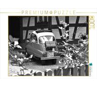CALVENDO Puzzle Un Motif du Calendrier BMW Isetta 300 en Noir et Blanc - 1000 pièces - Dimensions : 64 x 48 cm - Puzzle Photo pour des Heures de Bonheur