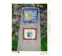 CALVENDO Puzzle « Un Motif du Calendrier Camino Del Norte » - Panneau de Route - 1000 pièces - Dimensions : 48 x 64 cm - Puzzle Photo pour des Heures de Bonheur