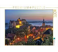 CALVENDO Puzzle Un Motif du Calendrier Le château de Hohnstein dans la lumière des Quatre Saisons | 1000 pièces de Taille de la Pose 64 x 48 cm Puzzle Photo pour des Heures heureuses