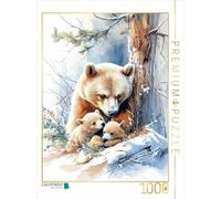 CALVENDO Puzzle Un Ours avec Ses garçons | 1000 pièces Taille de la Pose 48 x 64 cm Puzzle Photo pour des Heures heureuses