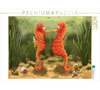 CALVENDO Puzzle Une Danse dans l'océan, la Rencontre des hippocampes, 1000 pièces, Taille de la Ponte, 64 x 48 cm, Puzzle Photo pour des Heures heureuses