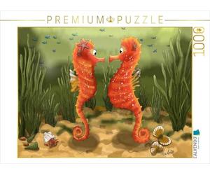 CALVENDO Puzzle Une Danse dans l'océan, la Rencontre des hippocampes, 1000 pièces, Taille de la Ponte, 64 x 48 cm, Puzzle Photo pour des Heures heureuses