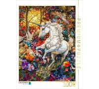 CALVENDO Puzzle Unicorn running on a colorful flower meadow | 1000 pieces, finis