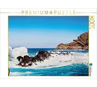 CALVENDO Puzzle Vague à Porto Moniz, Madère 1000 pièces Puzzle Transversal | 1000 pièces Taille de la Pose 64 x 48 cm Puzzle Photo pour des Heures heureuses