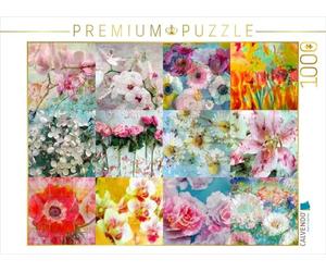 CALVENDO Puzzle Verträumte Blumen-Collage 1000 Teile Puzzle quer 1000 Pieces 64 x 48 cm from Alaya GADEH