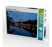 CALVENDO Puzzle Vieille Ville et Trave à Lübeck 1000 Pieces 64 x 48 cm from Peter Schickert