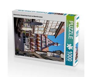 CALVENDO Puzzle Vieille Ville Historique de Bad Urach avec Fontaine du marché 1000 Pieces 48 x 64 cm from Bodo Schmidt