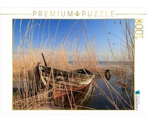 CALVENDO Puzzle Vieux Bateau dans Les roseaux 1000 Pieces 64 x 48 cm from Rico Ködder