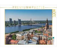CALVENDO Puzzle Vue sur la Vieille Ville jusqu'à la rivière Düna (Daugava en letton) 1000 Pieces 64 x 48 cm from Gunter Kirsch