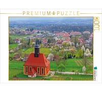 CALVENDO Puzzle Vue sur l'église viticole de Pillnitz et la vallée de l'Elbe. 1000 Pieces 64 x 48 cm from wkbilder