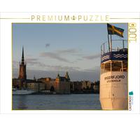Puzzle · Vue sur Riddarholmen | Lumière du soir dans la capitale suédoise · 1000 pièces · Format assemblé 64 × 48 cm · CALVENDO Puzzle