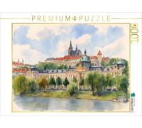 CALVENDO Puzzle View over the Vltava River to Prague | 1000 pieces, finished siz