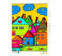 CALVENDO Puzzle Village Popart 1000 Pieces 48 x 64 cm from Nico Bielow