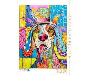 CALVENDO Puzzle Visage de Chien Pop Art Coloré | 1000 Pièces Taille 48 x 64 cm Photo Puzzle pour Heures de Bonheur