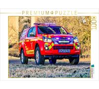 CALVENDO Puzzle VRW / Isuzu D Max 1.9 4WD / Schwarza fire department | 1000 piec