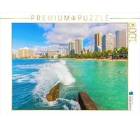 CALVENDO Puzzle Vue de la Plage de Waikiki avec Les Gratte-Ciel de Honolulu en arrière-Plan. 1000 Pieces 64 x 48 cm from Christian Müller