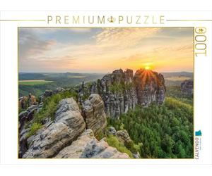 CALVENDO Puzzle Vue de Schrammstein Suisse saxonne 1000 Pieces 64 x 48 cm from Michael Valjak