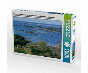 CALVENDO Puzzle Vue de Torghattan dans Le Jardin de l'armoire Devant Brønnøysund, Norvège, 1000 pièces, Taille de la Ponte, 64 x 48 cm, Image de Michael Jörrn