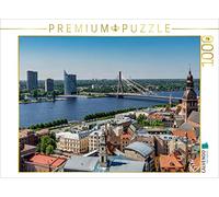 CALVENDO Puzzle Vue sur la Vieille Ville jusqu'à la rivière Düna (Daugava en letton) 1000 Pieces 64 x 48 cm from Gunter Kirsch