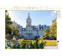 CALVENDO Puzzle War Memorial Plaza et Baltimore City Hall dans Le Centre-Ville de Baltimore, Maryland, États-Unis, 1000 pièces, Taille de la Pose 64 x 48 cm, Puzzle Photo pour des Heures heureuses