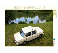 CALVENDO Puzzle Wartburg und Angler in der DDR | 1000 Teile Lege-Größe 64 × 48 c