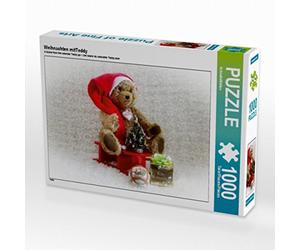 CALVENDO Puzzle Weihnachten mitTeddy 1000 Teile Puzzle quer 1000 Pieces 64 x 48 cm from SchnelleWelten