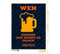 CALVENDO Puzzle Wen Bier hindert, der trinkt es falsch. | 1000 Teile Lege-Größe