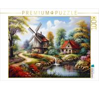 CALVENDO Puzzle Windmill by the stream | 1000 pieces, finished size 25.2 × 18.9