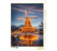 CALVENDO Puzzle Windmills in the evening light, interweaving dreams and stories