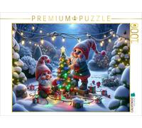 CALVENDO Puzzle Winter wonderland in the dwarf garden: festive preparations in t