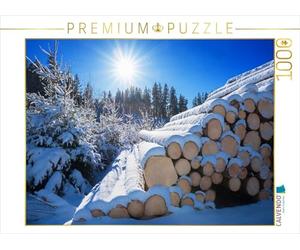 CALVENDO Puzzle Winterwald 1000 Teile Puzzle quer 1000 Pieces 64 x 48 cm from SusaZoom