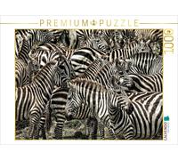 CALVENDO Puzzle Zèbres.... Noir-Blanc-Stripes 1000 Pieces 64 x 48 cm from Susan Michel