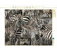 CALVENDO Puzzle Zèbres.... Noir-Blanc-Stripes 1000 Pieces 64 x 48 cm from Susan Michel