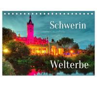 CALVENDO - Schwerin - Site du patrimoine mondial (calendrier de table 2027 DIN A5 paysage), calendrier mensuel : depuis le 27/07/2024, l'ensemble Schweriner Residenzensemble est un site du patrimoine
