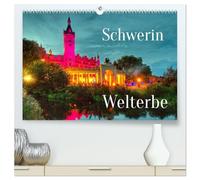CALVENDO - Schwerin - Site du patrimoine mondial (calendrier mural de qualité supérieure 2027 DIN A2 couché), impression d'art brillant : depuis le 27/07/2024, l'ensemble Schweriner Residenzset est