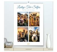 CALVENDO - Selfies d'animaux amusants (calendrier mural 2027 de qualité supérieure DIN A2 haut), impression artistique brillante : ressemblent aux animaux lorsqu'ils prenaient des photos avec le