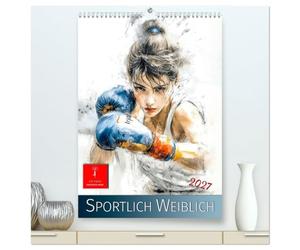 CALVENDO - Sportif féminin (calendrier mural 2027 de qualité supérieure DIN A2 haut), impression artistique brillante : gants de boxe et chaussures de ballet Power & Grazie.