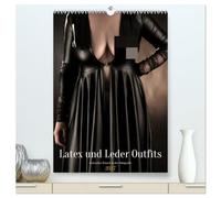 CALVENDO - Tenues en latex et cuir (calendrier mural 2027 de qualité supérieure DIN A2 haut), impression artistique brillante : vêtements sexy comme une seconde peau sur le corps féminin